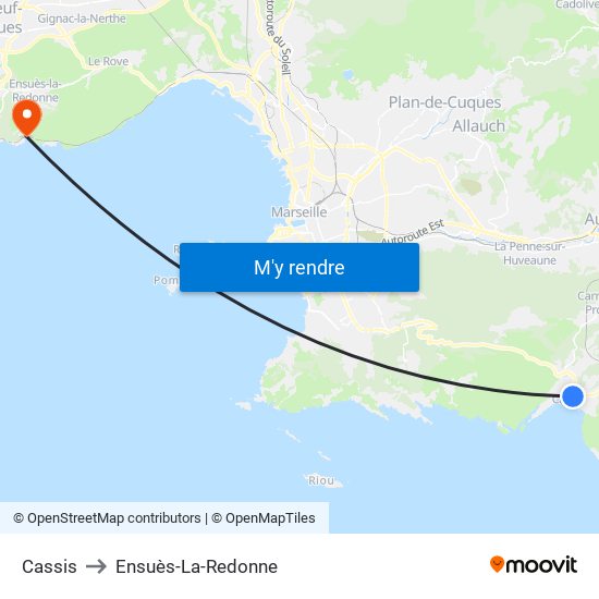 Cassis to Ensuès-La-Redonne map