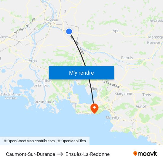 Caumont-Sur-Durance to Ensuès-La-Redonne map