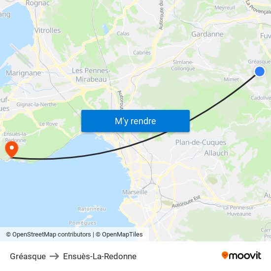 Gréasque to Ensuès-La-Redonne map