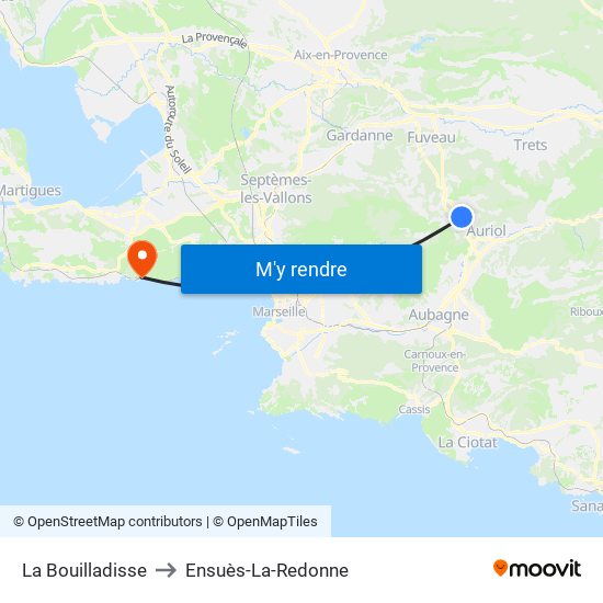 La Bouilladisse to Ensuès-La-Redonne map