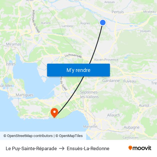 Le Puy-Sainte-Réparade to Ensuès-La-Redonne map