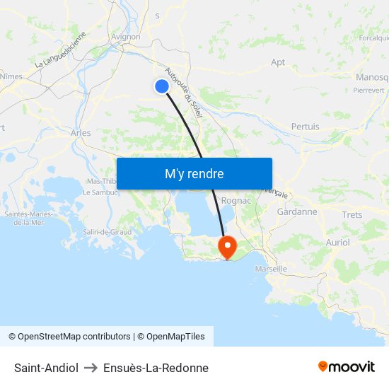 Saint-Andiol to Ensuès-La-Redonne map