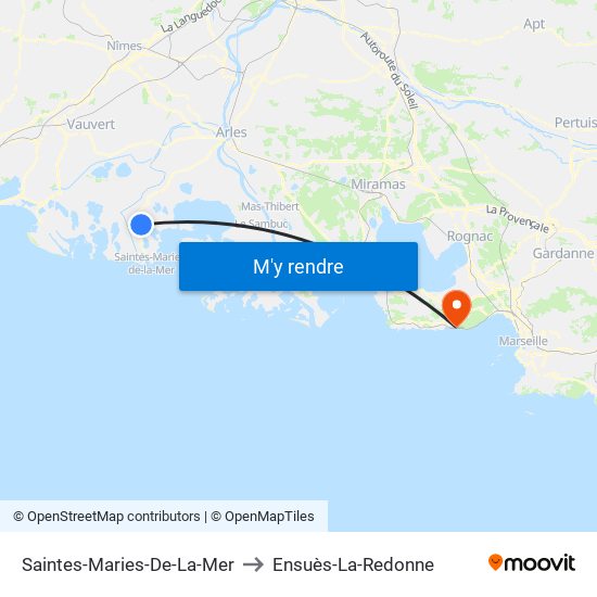 Saintes-Maries-De-La-Mer to Ensuès-La-Redonne map