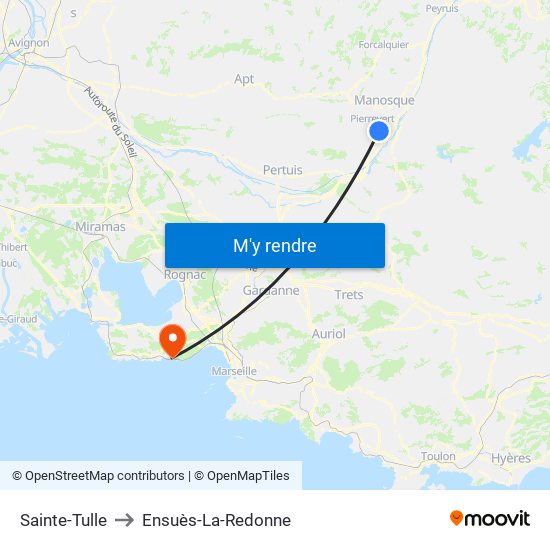 Sainte-Tulle to Ensuès-La-Redonne map