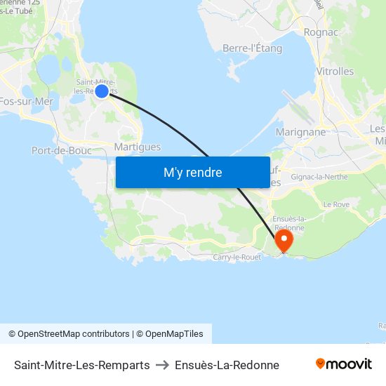 Saint-Mitre-Les-Remparts to Ensuès-La-Redonne map