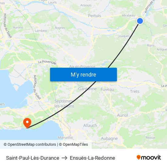 Saint-Paul-Lès-Durance to Ensuès-La-Redonne map