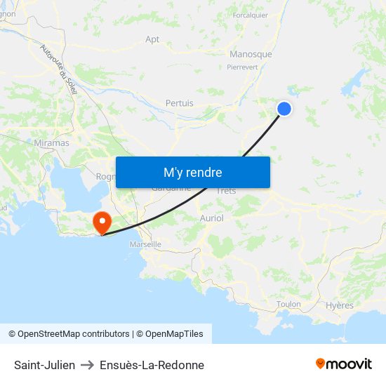 Saint-Julien to Ensuès-La-Redonne map