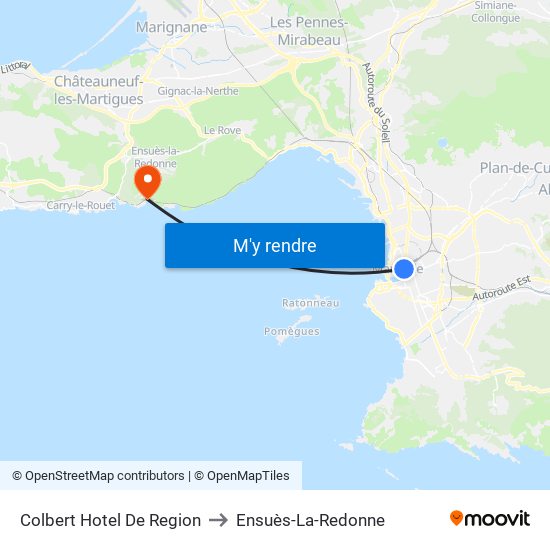 Colbert Hotel De Region to Ensuès-La-Redonne map