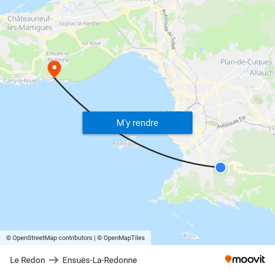 Le Redon to Ensuès-La-Redonne map