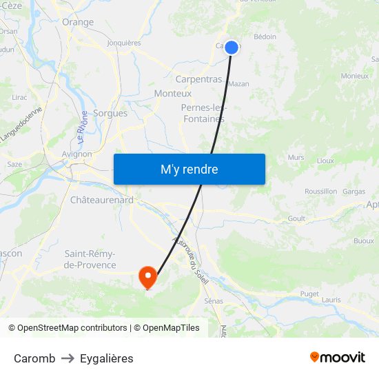 Caromb to Caromb map