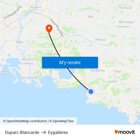 Duparc Blancarde to Eygalières map