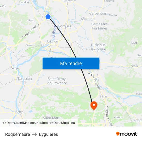 Roquemaure to Roquemaure map