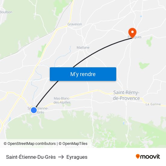 Saint-Étienne-Du-Grès to Saint-Étienne-Du-Grès map