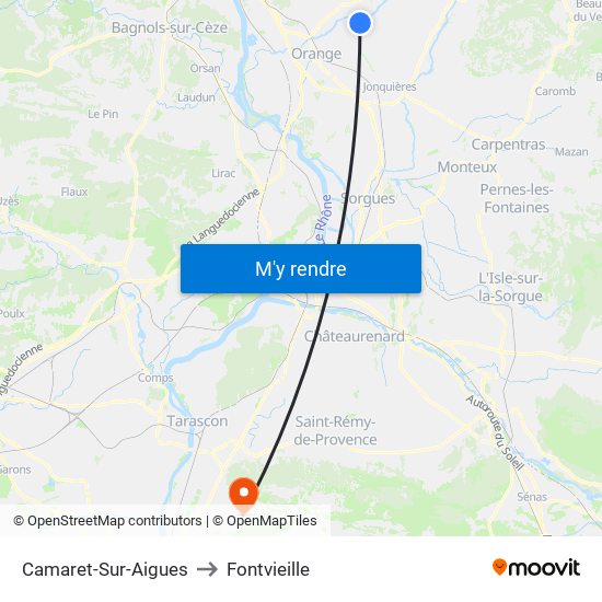 Camaret-Sur-Aigues to Camaret-Sur-Aigues map