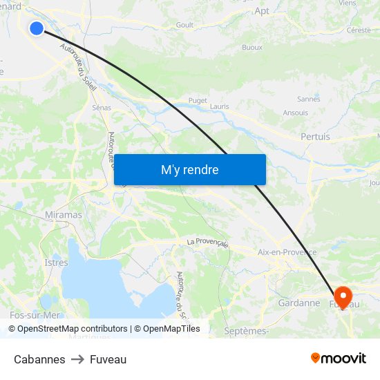 Cabannes to Fuveau map