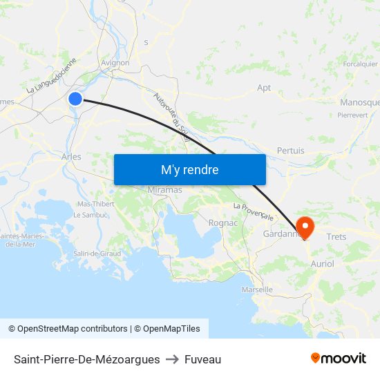 Saint-Pierre-De-Mézoargues to Fuveau map