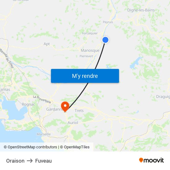 Oraison to Fuveau map