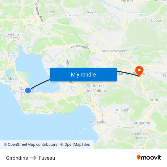 Girondins to Fuveau map
