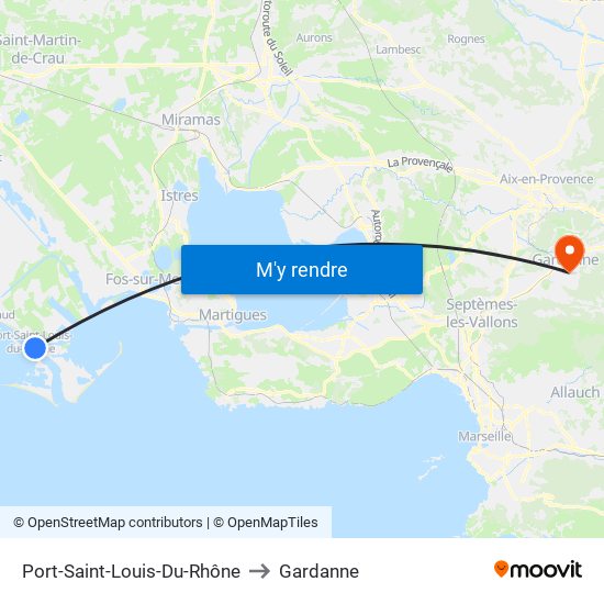 Port-Saint-Louis-Du-Rhône to Gardanne map