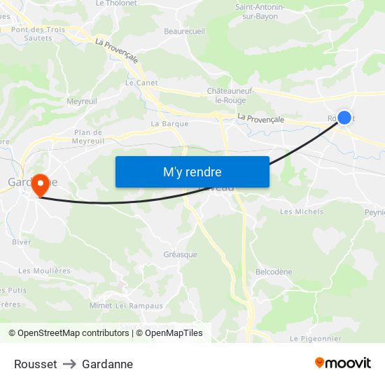 Rousset to Gardanne map