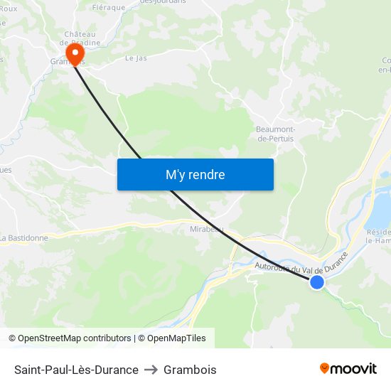 Saint-Paul-Lès-Durance to Grambois map