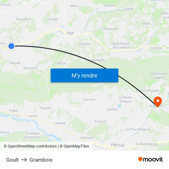 Goult to Grambois map