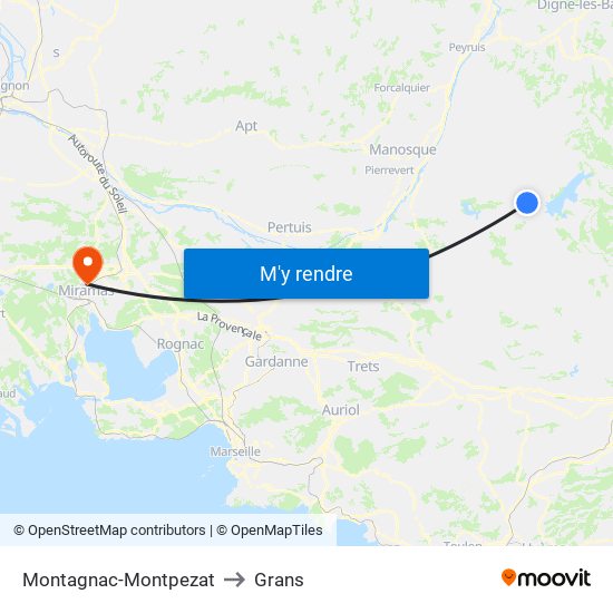 Montagnac-Montpezat to Grans map