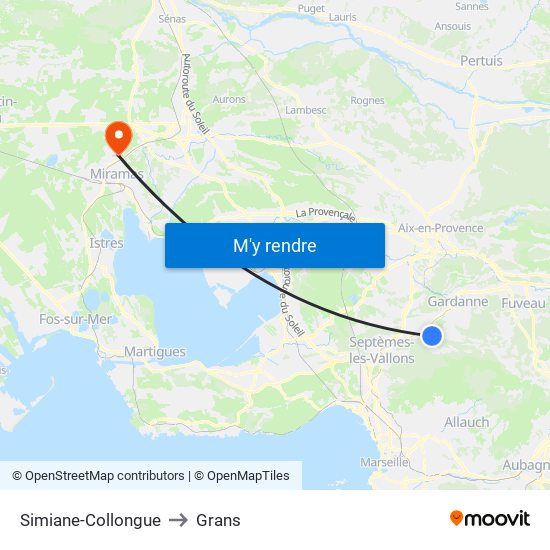 Simiane-Collongue to Grans map