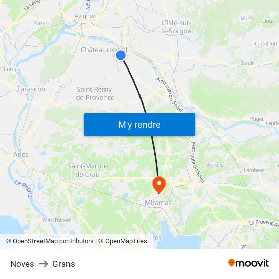 Noves to Grans map