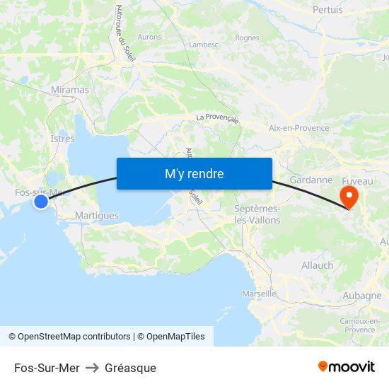 Fos-Sur-Mer to Gréasque map