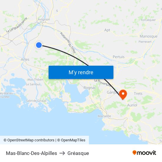 Mas-Blanc-Des-Alpilles to Mas-Blanc-Des-Alpilles map