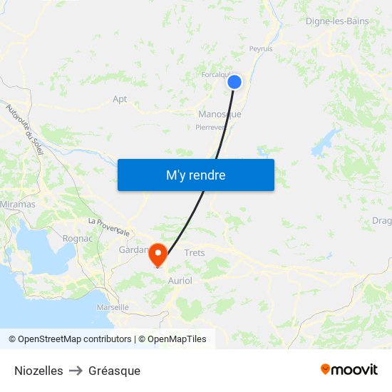 Niozelles to Niozelles map