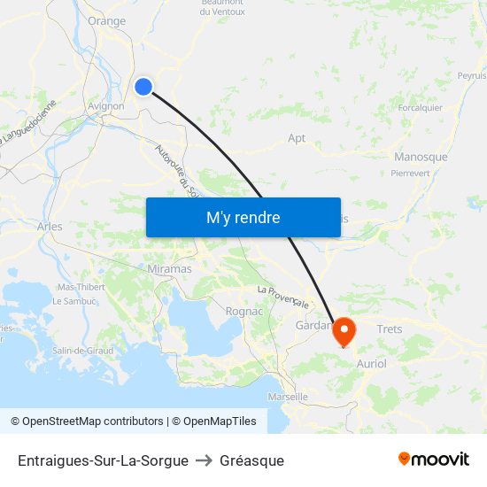 Entraigues-Sur-La-Sorgue to Gréasque map