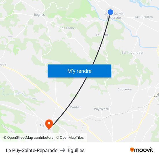 Le Puy-Sainte-Réparade to Éguilles map