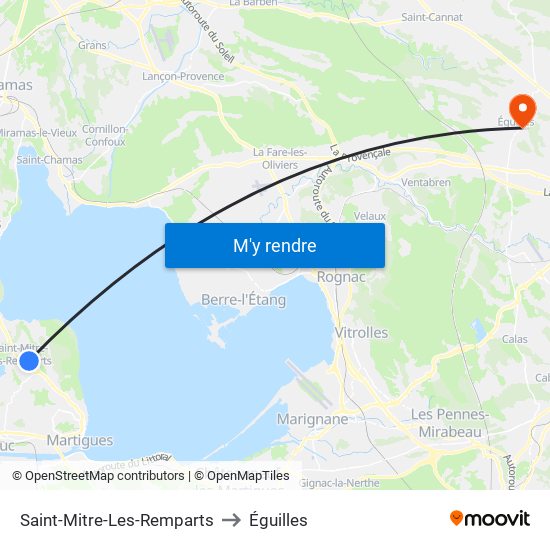 Saint-Mitre-Les-Remparts to Éguilles map