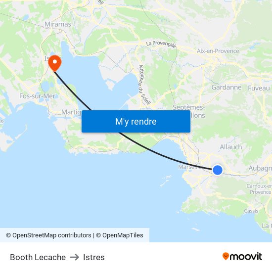 Booth Lecache to Istres map