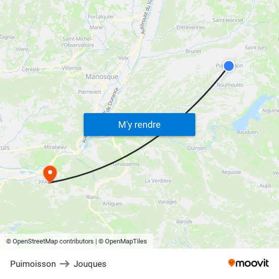 Puimoisson to Puimoisson map