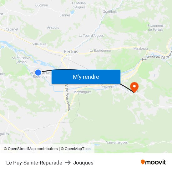 Le Puy-Sainte-Réparade to Jouques map