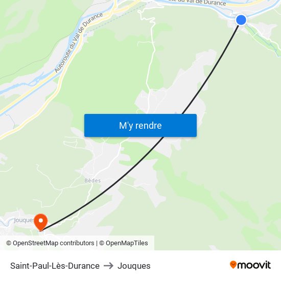 Saint-Paul-Lès-Durance to Jouques map