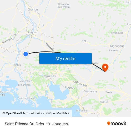 Saint-Étienne-Du-Grès to Saint-Étienne-Du-Grès map