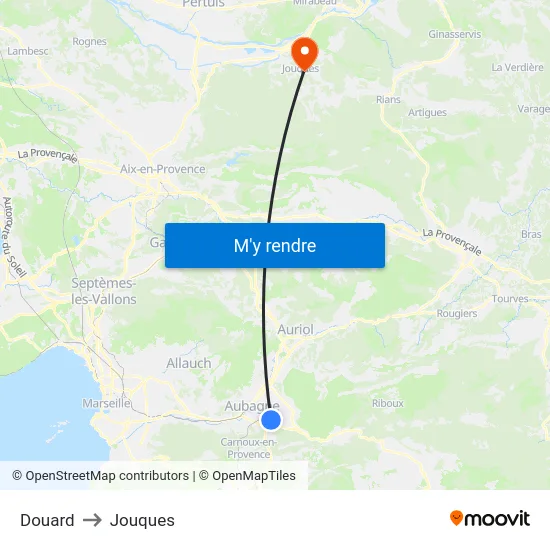 Douard to Jouques map