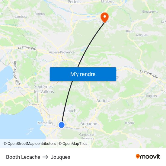 Booth Lecache to Jouques map