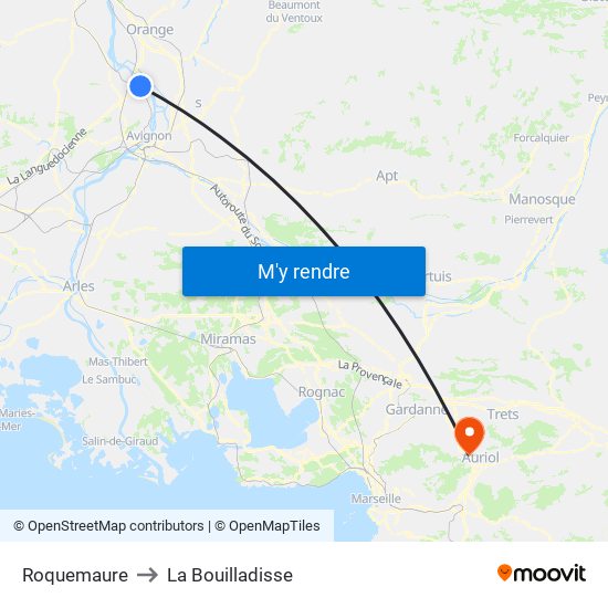 Roquemaure to Roquemaure map