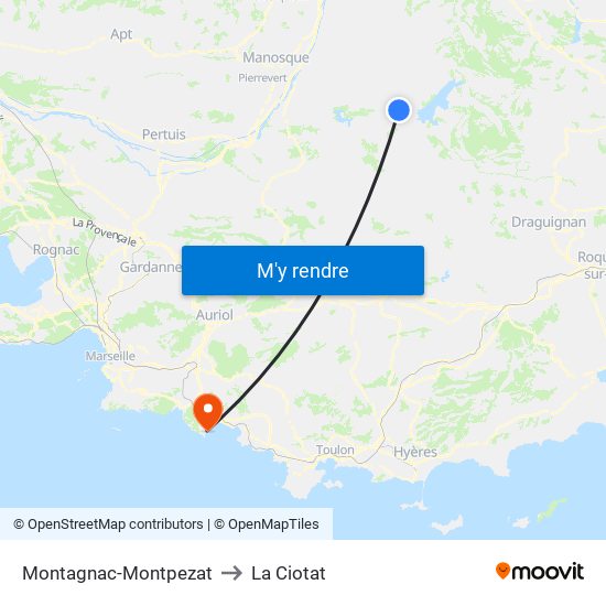 Montagnac-Montpezat to La Ciotat map