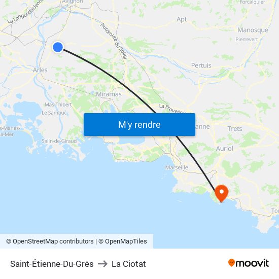 Saint-Étienne-Du-Grès to La Ciotat map