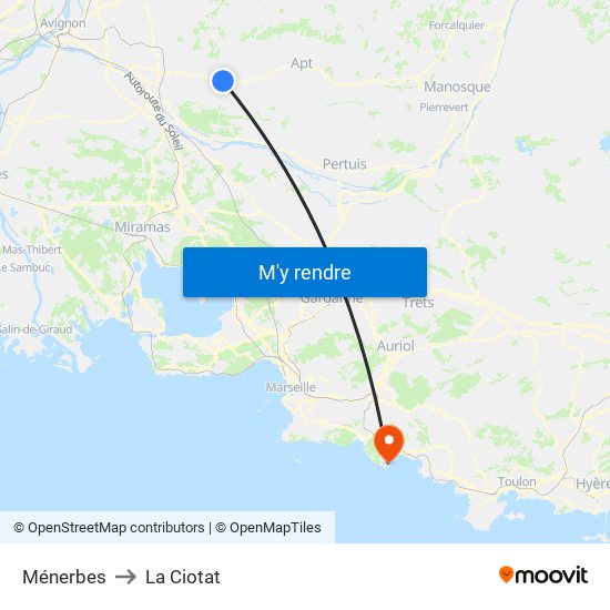 Ménerbes to La Ciotat map