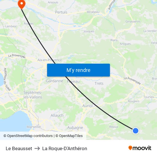 Le Beausset to Le Beausset map