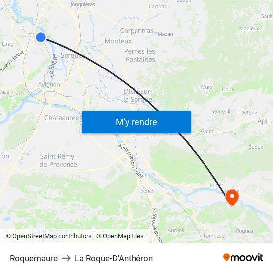 Roquemaure to Roquemaure map