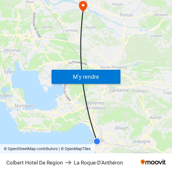 Colbert Hotel De Region to La Roque-D'Anthéron map