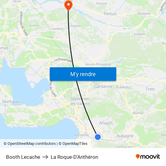 Booth Lecache to La Roque-D'Anthéron map